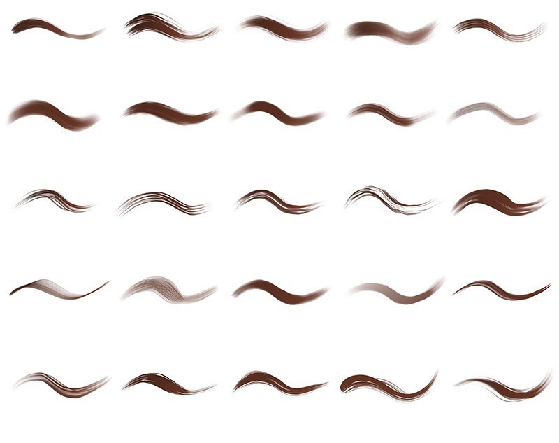 70+Procreate发丝眉毛笔刷